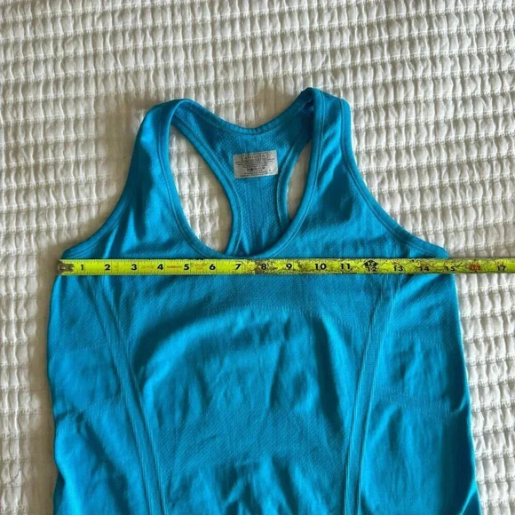 ATHLETA fast track activewear runched tank too blue size L - Picture 6 of 7